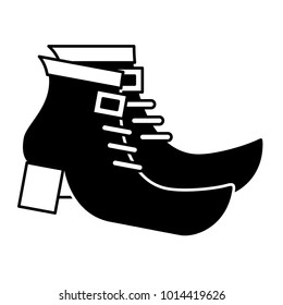 pair black boot shoes of leprechaun