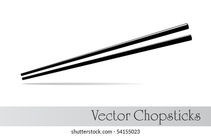 Pair of black chopsticks