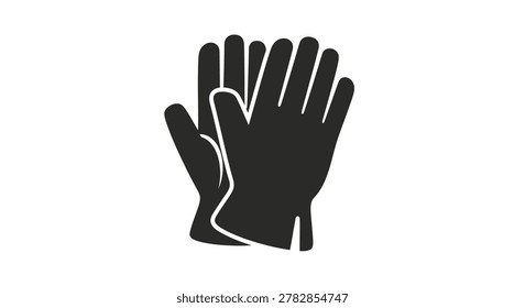 Pair of black protective gloves