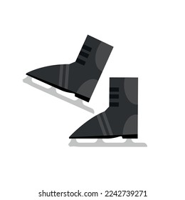 Pareja de patines negros - ilustración vectorial
