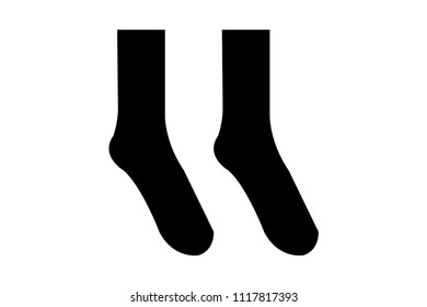 Socks Vector Template Isolated On White Stock Vector (Royalty Free ...