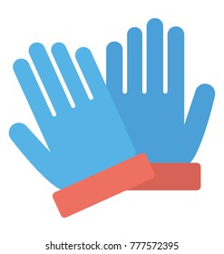 
A pair of blue gloves worn by gardeners during gardening 
