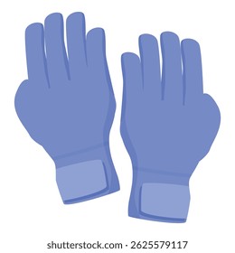 Pair of blue goalkeeper gloves with wrist support, essential equipment for goalies