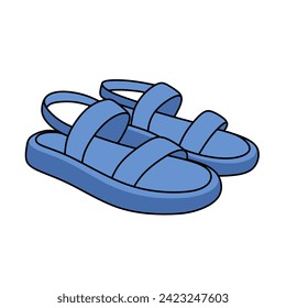 A pair of blue sandals