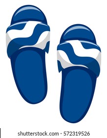 Pair of blue sandals illustration