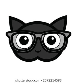 A pair of bold black hipster nerd-style glasses with thick rectangular frames, exuding a cool, intellectual vibe. A trendy accessory that blends style with smart sophistication.