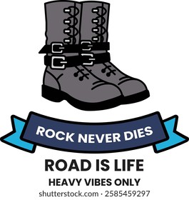 A pair of boots with chains on them in the style of sign illustrations