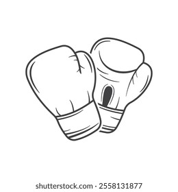 pair of boxing gloves black white design