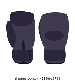 Pair of boxing gloves for boxing, kickboxing, karate and martial arts vector illustration. Sport equipment isolated on white background. Fitness, sports concept