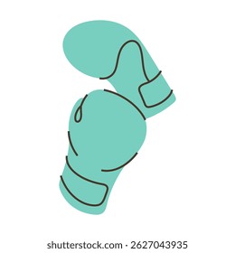 Pair of boxing gloves for training and fitness. Simple clip art