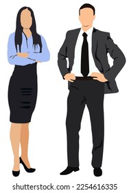 PAir of businessman and women.