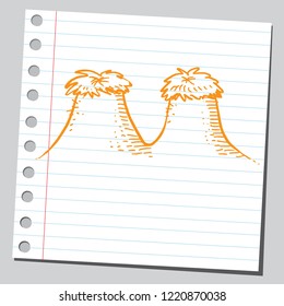 Pair of camel humps.