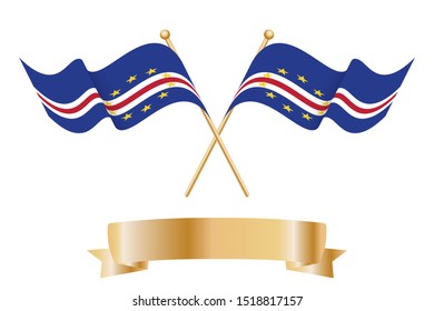 Pair of Cape Verde flags for celebration.