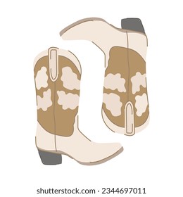 A pair of cartoon style cowboy boots.