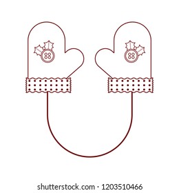 Pair of christmas gloves icon. Vector illustration design