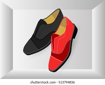 Pair of classic shoes. Vector illustration