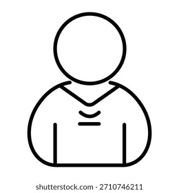 Un par de iconos vectoriales de contorno limpios que representan un perfil de usuario general o profesional de negocios. Ideal para avatar, Cuenta, contacto, Servicio al cliente o conceptos de servicio profesional 
