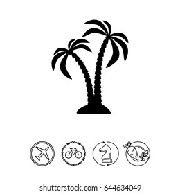 Pair of Coconut Palms Icon