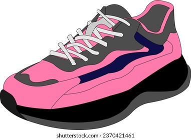 pair of colored and sports sneakers side view