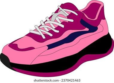 pair of colored and sports sneakers side view
