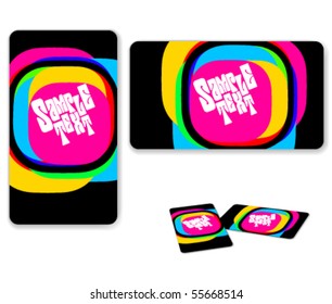 Pair of colorful cards