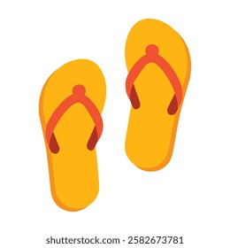 A pair of colorful flip flops symbolizing casual summer beachwear