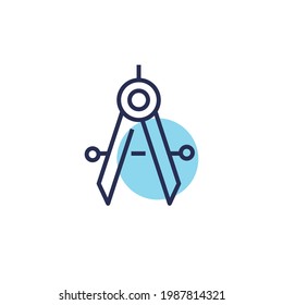 pair of compass vector icon geometry and math