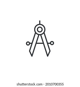 pair of compass vector icon geometry and math