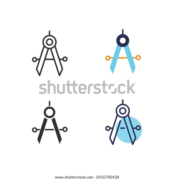 pair of compass
vector icon geometry and
math