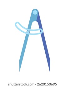 Par de bússolas, ícone da ferramenta de desenho - ilustração vetorial desenhada à mão.