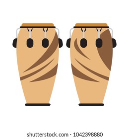 Pair of conga drums. Musical instrument