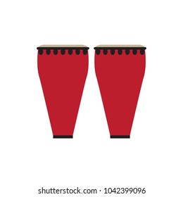 Pair of conga drums. Musical instrument