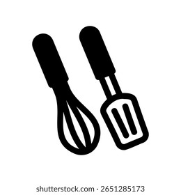 Pair of Cooking Utensils A Whisk and Spatula for Home Chefs
