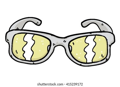 A pair of cool but used eyeglasses/ Eyeglasses