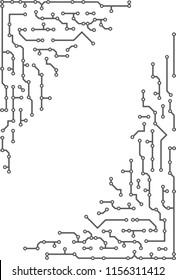 Pair of corners in PCB-layout style for Your design