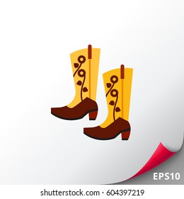 Pair of Cowboy Boots Icon