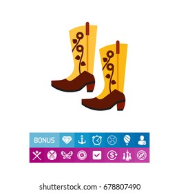 Pair of Cowboy Boots Icon