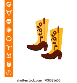 Pair of Cowboy Boots Icon
