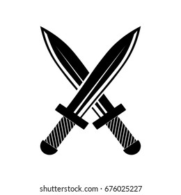 pair of crossed swords, No background