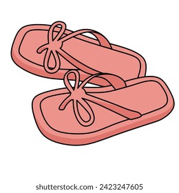 A pair of cute pink sandals