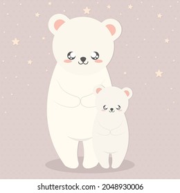 pair of cute polar bears