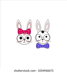 A pair of cute rabbits