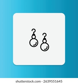 A pair of dangling earrings with round sparkling gems.