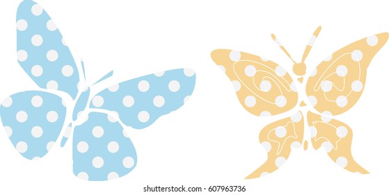 Pair of delicate butterflies