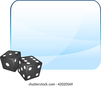  	Pair of dice on blank background
