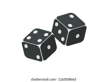 a pair of dice simple illustration