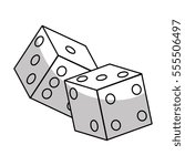 pair of dices icon over white background. vector illustration