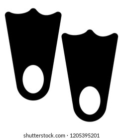 
Pair of diving fins for swimming flippers  
