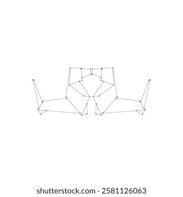 Pair Dog Polygonal Lines, can use for Logo, Pictogram, Animal Figure, Website, Apps, or Graphic Design Element. Vector Illustration