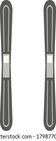 A pair of downhill skis on a white background. Vector illustration.